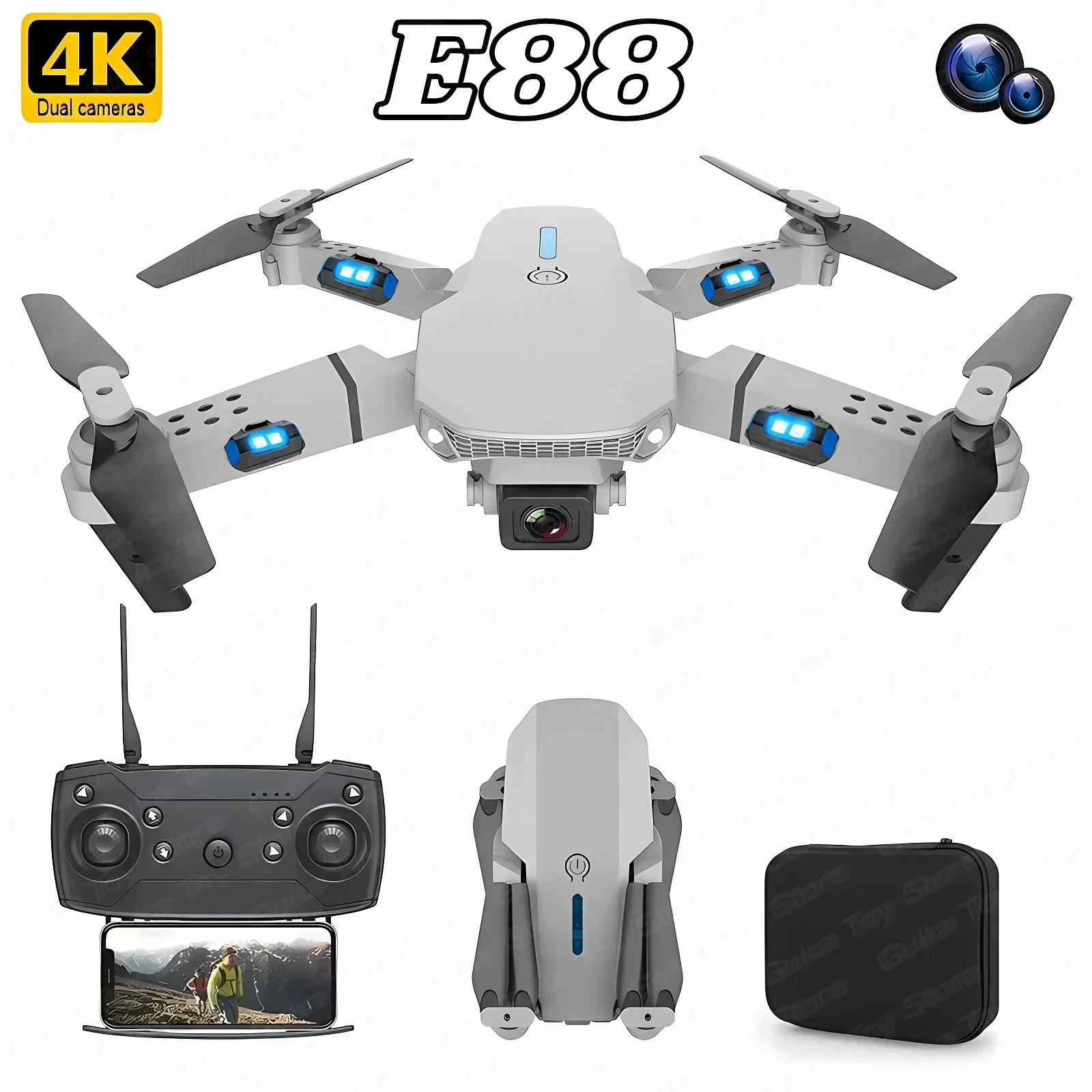 Drone Camera Lens - E88 pro wifi fpv drone grande
