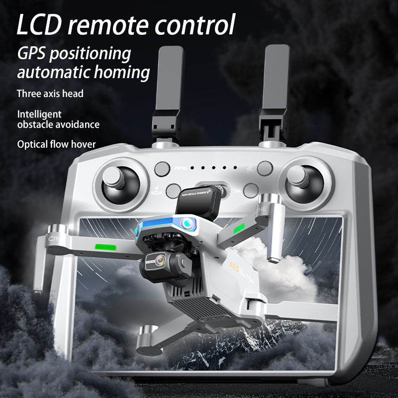 Ae3 pro max novo lcd sc gps dr - Drone Camera With Gimbal avaliação e preço