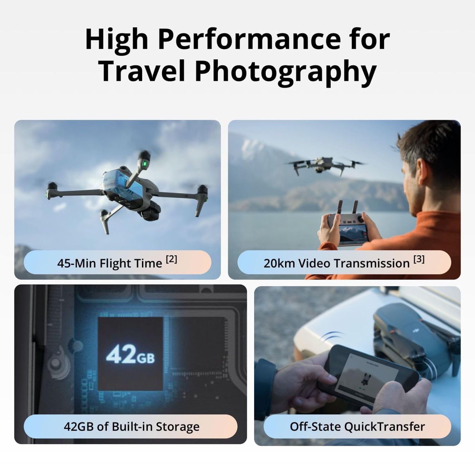Drones DJI Air 3S (DJI RC-N3)  - Drone Camera Wide Angle avaliação e preço
